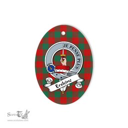 Erskine Scottish Clan Badge Plaid Ornament Gift. Christmas Tree Ornament Erskine Tartan Ornament,  ceramic ornament, personalized christmas ornaments, christmas tree ornaments, christmas door decorations, Plaid Ornament, Tartan Ceramic Ornament