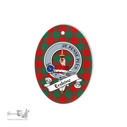 Erskine Scottish Clan Badge Plaid Ornament Gift. Christmas Tree Ornament Erskine Tartan Ornament,  ceramic ornament, personalized christmas ornaments, christmas tree ornaments, christmas door decorations, Plaid Ornament, Tartan Ceramic Ornament