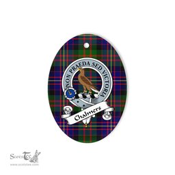Chalmers Scottish Clan Badge Plaid Ornament Gift. Christmas Tree Ornament Chalmers Tartan Ornament,  ceramic ornament, personalized christmas ornaments, christmas tree ornaments, christmas door decorations, Plaid Ornament, Tartan Ceramic Ornament