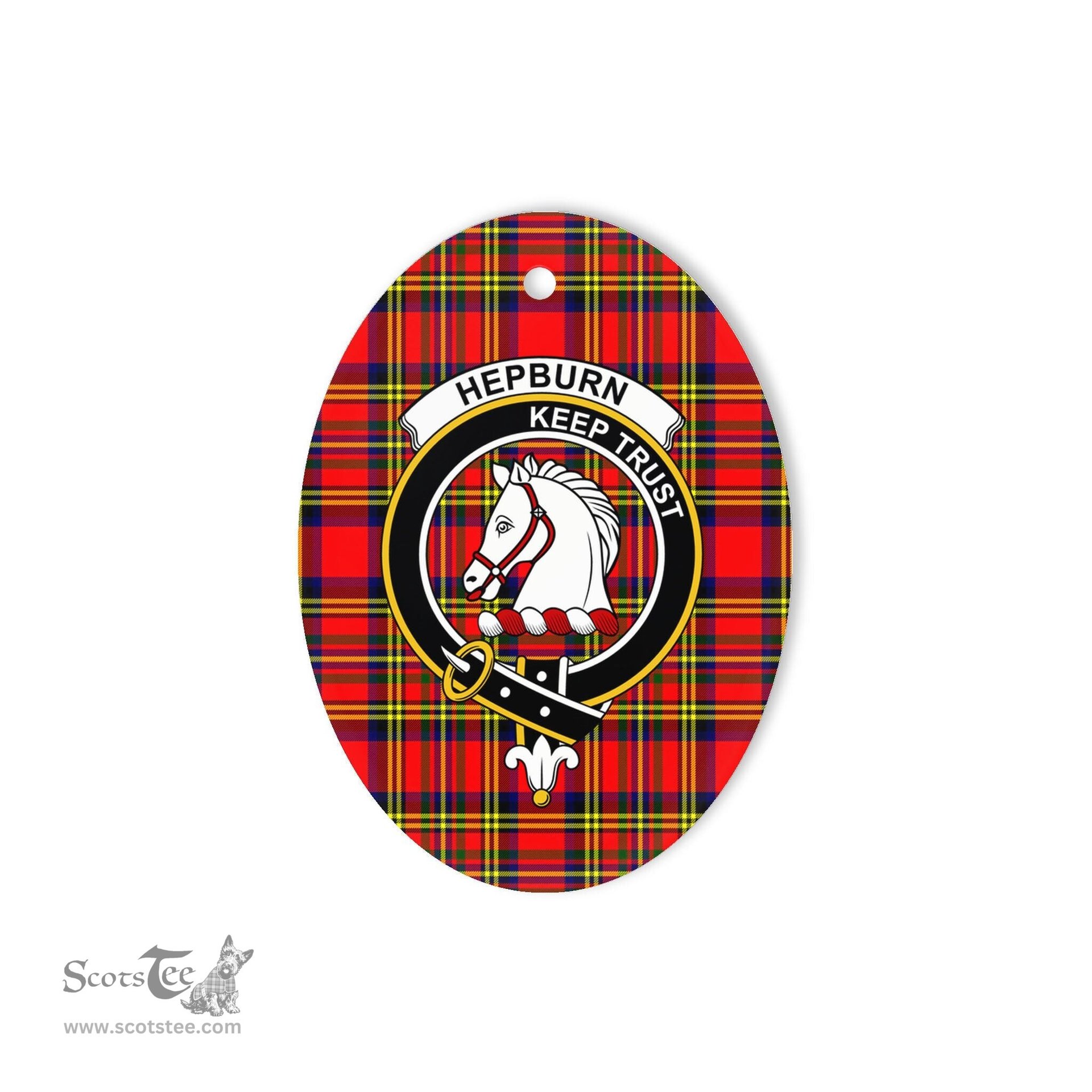 Hepburn Scottish Clan Plaid Ornament Gift. Christmas Tree Ornament Hepburn Clan Tartan Ornament,  ceramic ornament, personalized christmas ornaments, christmas tree ornaments, christmas door decorations, Plaid Ornament, Tartan Ceramic Ornament