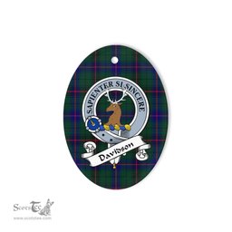 Davidson Scottish Clan Badge Plaid Ornament Gift. Christmas Tree Ornament Davidson Tartan Ornament,  ceramic ornament, personalized christmas ornaments, christmas tree ornaments, christmas door decorations, Plaid Ornament, Tartan Ceramic Ornament