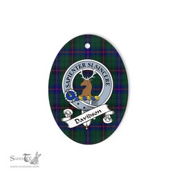 Davidson Scottish Clan Badge Plaid Ornament Gift. Christmas Tree Ornament Davidson Tartan Ornament,  ceramic ornament, personalized christmas ornaments, christmas tree ornaments, christmas door decorations, Plaid Ornament, Tartan Ceramic Ornament