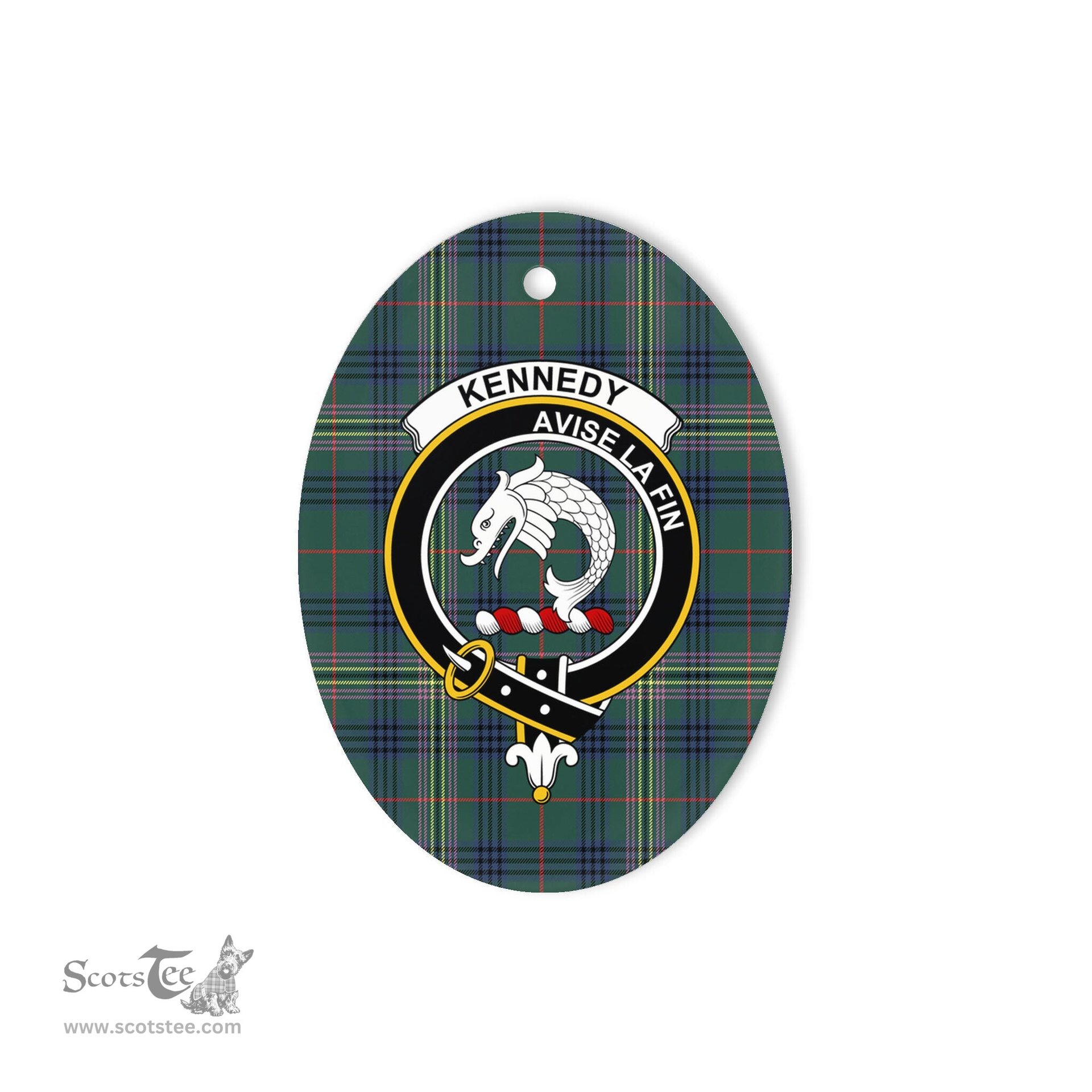 Kennedy Scottish Clan Plaid Ornament Gift. Christmas Tree Ornament Kennedy Clan Tartan Ornament,  ceramic ornament, personalized christmas ornaments, christmas tree ornaments, christmas door decorations, Plaid Ornament, Tartan Ceramic Ornament