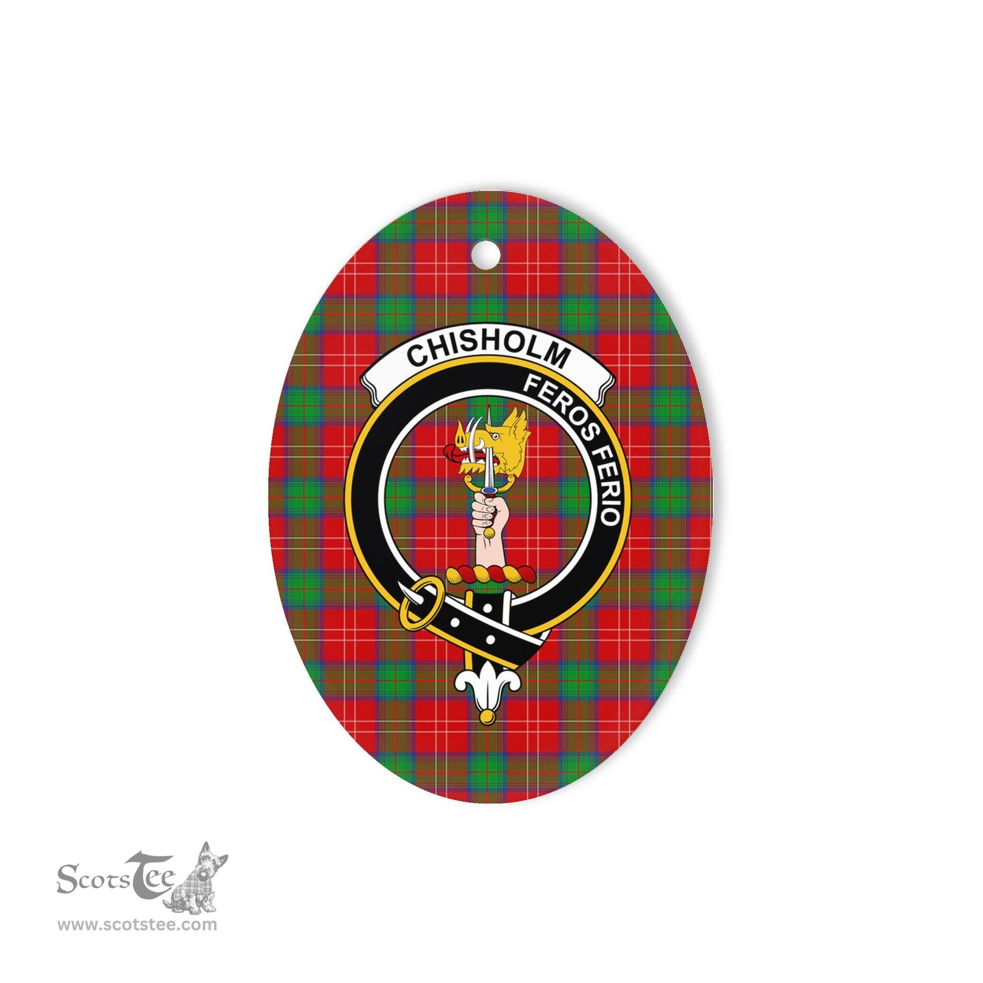 Chisholm Scottish Clan Plaid Ornament Gift. Christmas Tree Ornament Chisholm Clan Tartan Ornament,  ceramic ornament, personalized christmas ornaments, christmas tree ornaments, christmas door decorations, Plaid Ornament, Tartan Ceramic Ornament