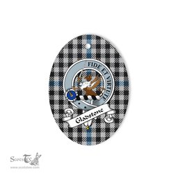 Gladstone Scottish Clan Badge Plaid Ornament Gift. Christmas Tree Ornament Gladstone Tartan Ornament,  ceramic ornament, personalized christmas ornaments, christmas tree ornaments, christmas door decorations, Plaid Ornament, Tartan Ceramic Ornament