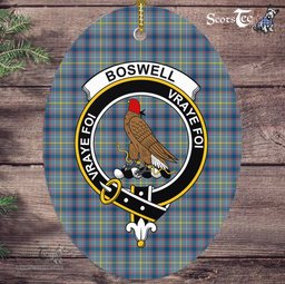 Boswell Scottish Clan Plaid Ornament Gift. Christmas Tree Ornament Boswell Clan Tartan Ornament,  ceramic ornament, personalized christmas ornaments, christmas tree ornaments, christmas door decorations, Plaid Ornament, Tartan Ceramic Ornament