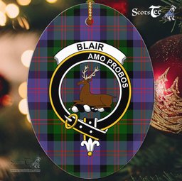 Blair Scottish Clan Plaid Ornament Gift. Christmas Tree Ornament Blair Clan Tartan Ornament,  ceramic ornament, personalized christmas ornaments, christmas tree ornaments, christmas door decorations, Plaid Ornament, Tartan Ceramic Ornament