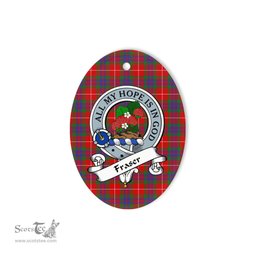 Fraser Scottish Clan Badge Plaid Ornament Gift. Christmas Tree Ornament Fraser Tartan Ornament,  ceramic ornament, personalized christmas ornaments, christmas tree ornaments, christmas door decorations, Plaid Ornament, Tartan Ceramic Ornament