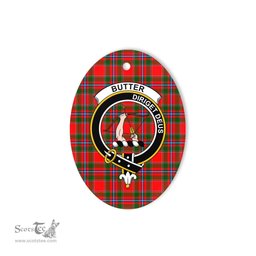 Butter Scottish Clan Plaid Ornament Gift. Christmas Tree Ornament Butter Clan Tartan Ornament,  ceramic ornament, personalized christmas ornaments, christmas tree ornaments, christmas door decorations, Plaid Ornament, Tartan Ceramic Ornament