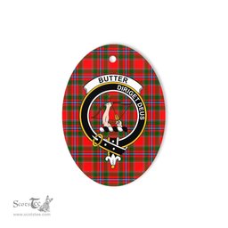 Butter Scottish Clan Plaid Ornament Gift. Christmas Tree Ornament Butter Clan Tartan Ornament,  ceramic ornament, personalized christmas ornaments, christmas tree ornaments, christmas door decorations, Plaid Ornament, Tartan Ceramic Ornament