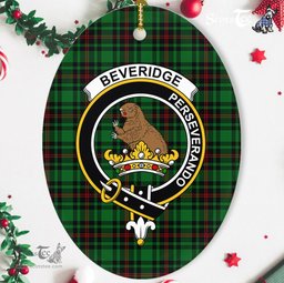 Beveridge Scottish Clan Plaid Ornament Gift. Christmas Tree Ornament Beveridge Clan Tartan Ornament,  ceramic ornament, personalized christmas ornaments, christmas tree ornaments, christmas door decorations, Plaid Ornament, Tartan Ceramic Ornament