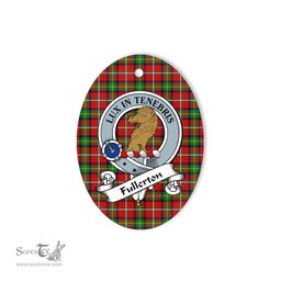 Fullerton Scottish Clan Badge Plaid Ornament Gift. Christmas Tree Ornament Fullerton Tartan Ornament,  ceramic ornament, personalized christmas ornaments, christmas tree ornaments, christmas door decorations, Plaid Ornament, Tartan Ceramic Ornament