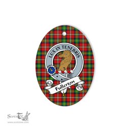 Fullerton Scottish Clan Badge Plaid Ornament Gift. Christmas Tree Ornament Fullerton Tartan Ornament,  ceramic ornament, personalized christmas ornaments, christmas tree ornaments, christmas door decorations, Plaid Ornament, Tartan Ceramic Ornament
