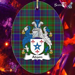 Adam Family Crest Scottish Clan Plaid Ornament Gift. Christmas Tree Ornament Adam Clan Tartan Ornament,  ceramic ornament, personalized christmas ornaments, christmas tree ornaments, christmas door decorations, Plaid Ornament, Tartan Ceramic Ornament