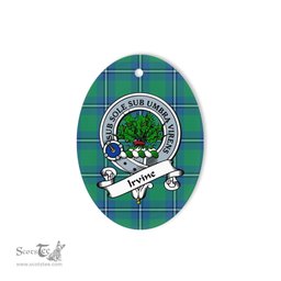 Irvine Scottish Clan Badge Plaid Ornament Gift. Christmas Tree Ornament Irvine Tartan Ornament,  ceramic ornament, personalized christmas ornaments, christmas tree ornaments, christmas door decorations, Plaid Ornament, Tartan Ceramic Ornament