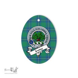 Irvine Scottish Clan Badge Plaid Ornament Gift. Christmas Tree Ornament Irvine Tartan Ornament,  ceramic ornament, personalized christmas ornaments, christmas tree ornaments, christmas door decorations, Plaid Ornament, Tartan Ceramic Ornament