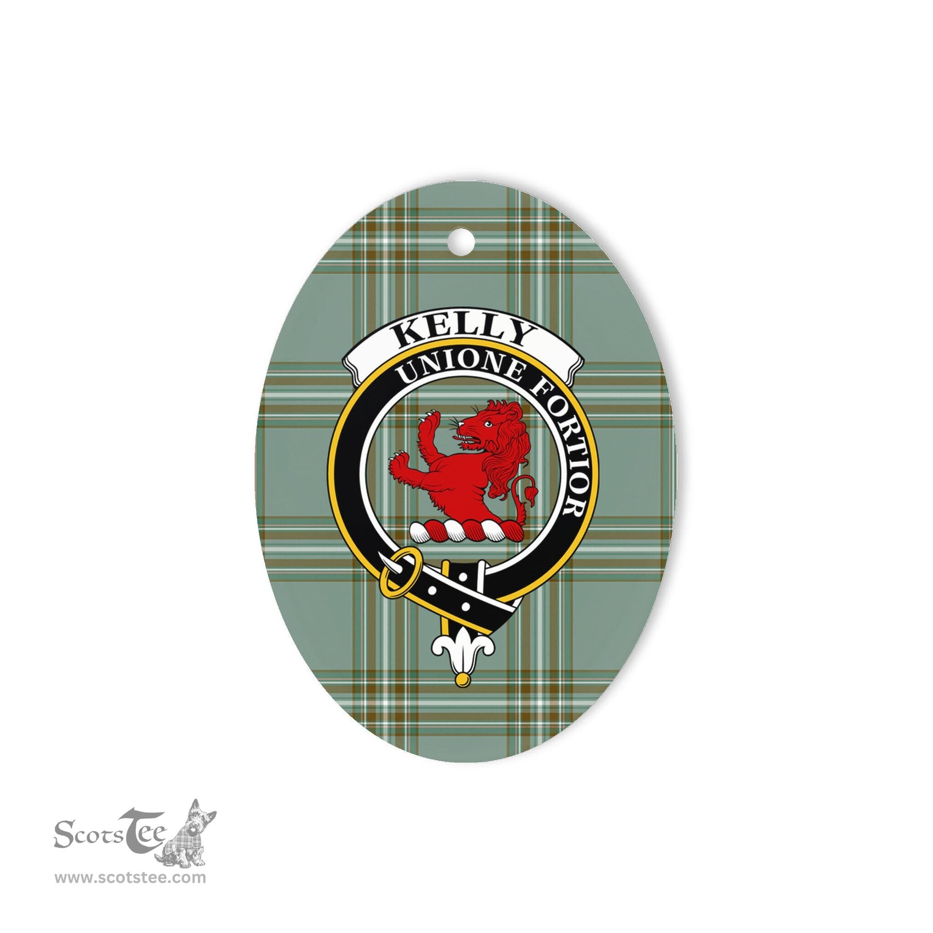 Kelly Scottish Clan Plaid Ornament Gift. Christmas Tree Ornament Kelly Clan Tartan Ornament,  ceramic ornament, personalized christmas ornaments, christmas tree ornaments, christmas door decorations, Plaid Ornament, Tartan Ceramic Ornament