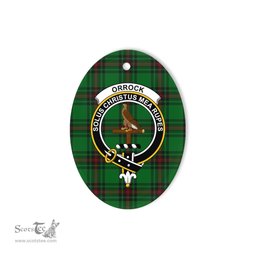 Orrock Clan Plaid Ornament Gift. Christmas Tree Ornament Orrock Clan Tartan Ornament Great Christmas Ornaments Gift Oval Ornament - Scotstee Shop