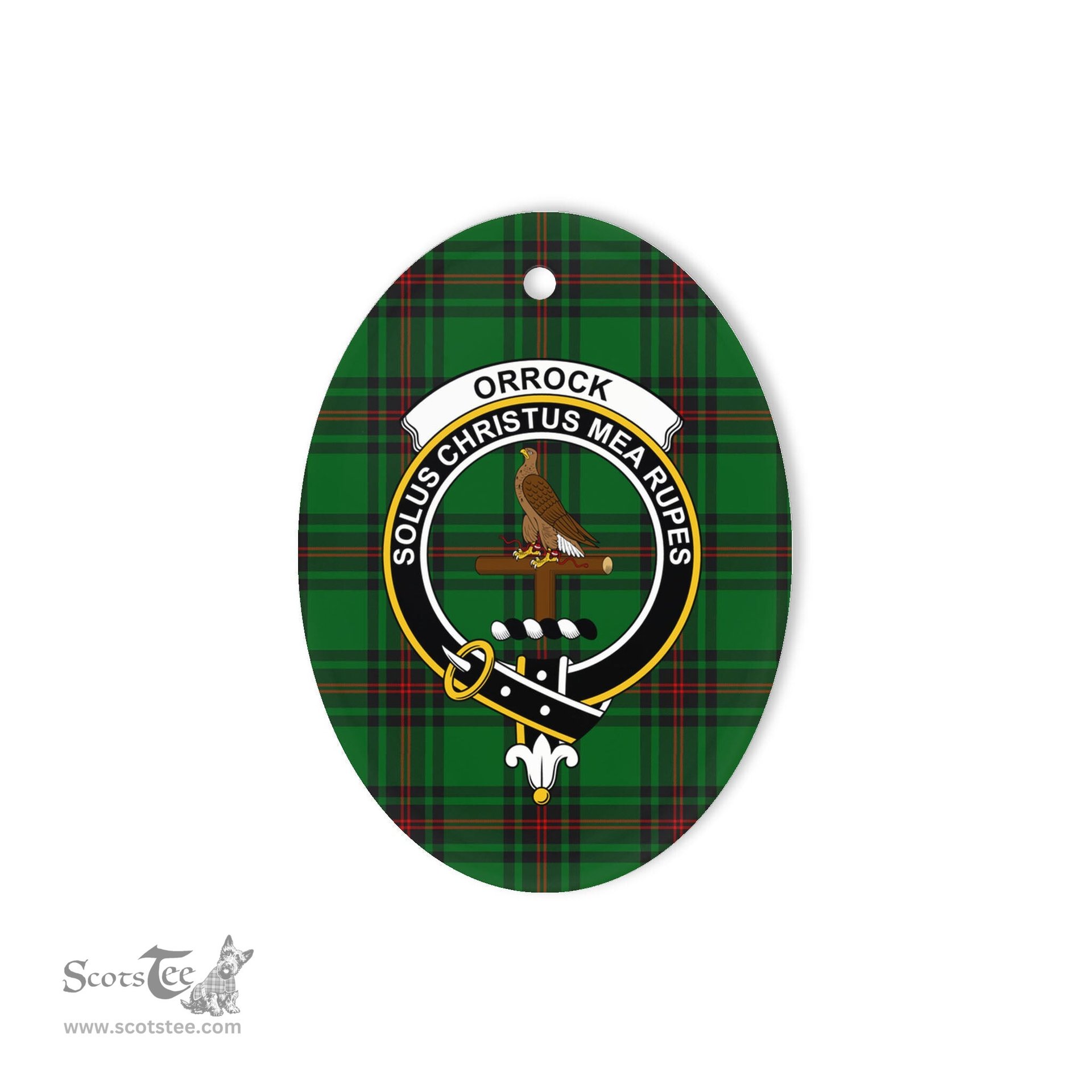 Orrock Clan Plaid Ornament Gift. Christmas Tree Ornament Orrock Clan Tartan Ornament Great Christmas Ornaments Gift Oval Ornament - Scotstee Shop