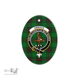 Orrock Clan Plaid Ornament Gift. Christmas Tree Ornament Orrock Clan Tartan Ornament Great Christmas Ornaments Gift Oval Ornament - Scotstee Shop