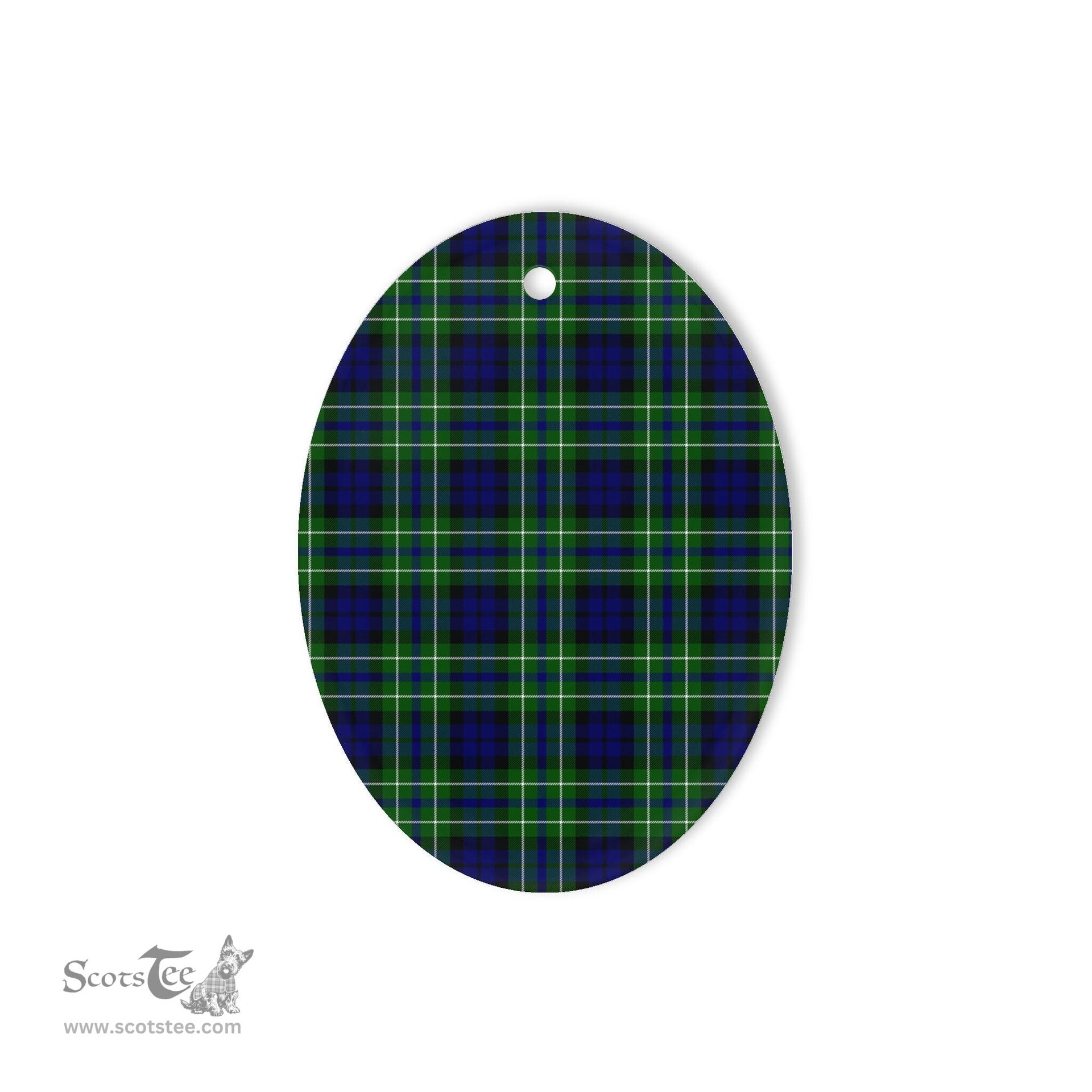 MacNeill Of Colonsay Hunting Tartan Oval Ornaments, Christmas Tree Ornament, Plaid Christmas Ornaments, Ceramic Oval Christmas Tree Decoration, Tartan Oval Ornaments, Christmas Tree Ornament, Plaid Christmas Ornaments, Ceramic Oval Christmas Tree Decoration