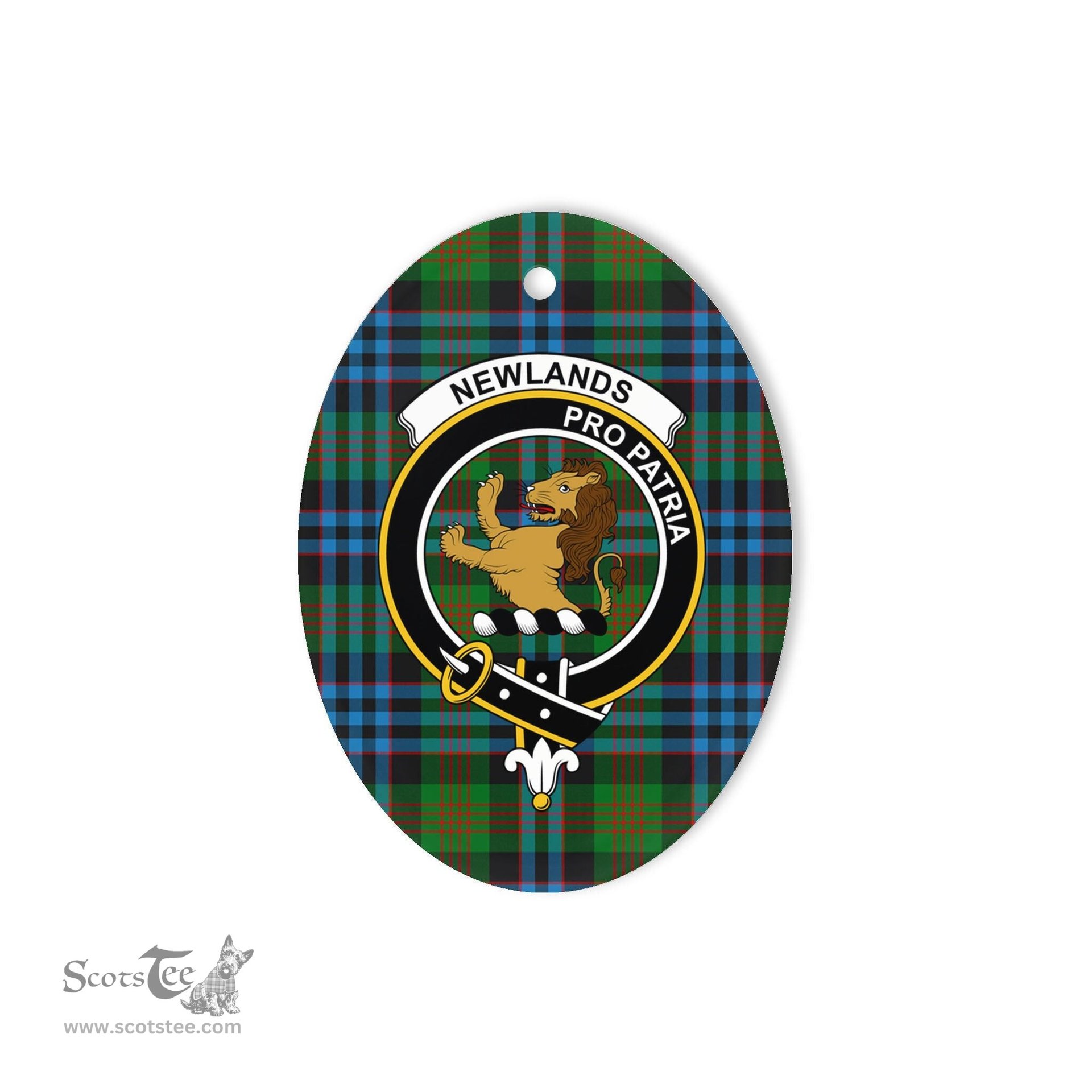 Newlands Scottish Clan Plaid Ornament Gift. Christmas Tree Ornament Newlands Clan Tartan Ornament,  ceramic ornament, personalized christmas ornaments, christmas tree ornaments, christmas door decorations, Plaid Ornament, Tartan Ceramic Ornament