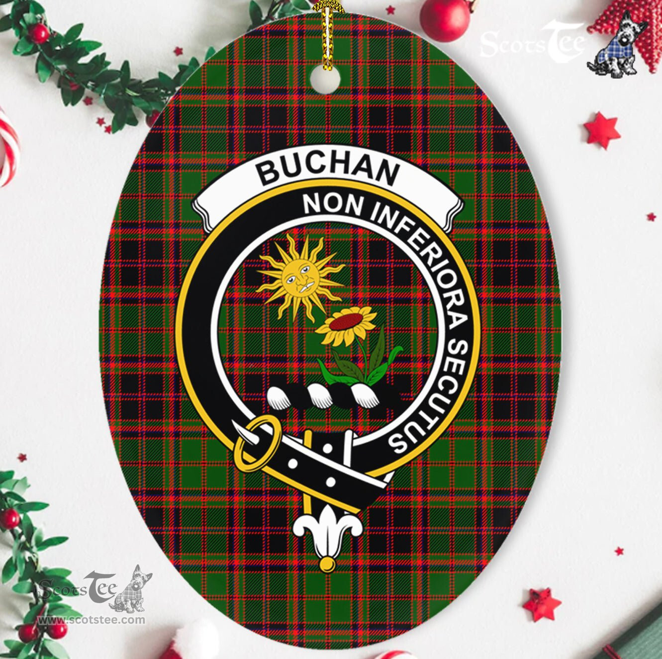 Buchan Scottish Clan Plaid Ornament Gift. Christmas Tree Ornament Buchan Clan Tartan Ornament,  ceramic ornament, personalized christmas ornaments, christmas tree ornaments, christmas door decorations, Plaid Ornament, Tartan Ceramic Ornament