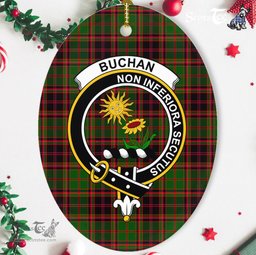 Buchan Scottish Clan Plaid Ornament Gift. Christmas Tree Ornament Buchan Clan Tartan Ornament,  ceramic ornament, personalized christmas ornaments, christmas tree ornaments, christmas door decorations, Plaid Ornament, Tartan Ceramic Ornament