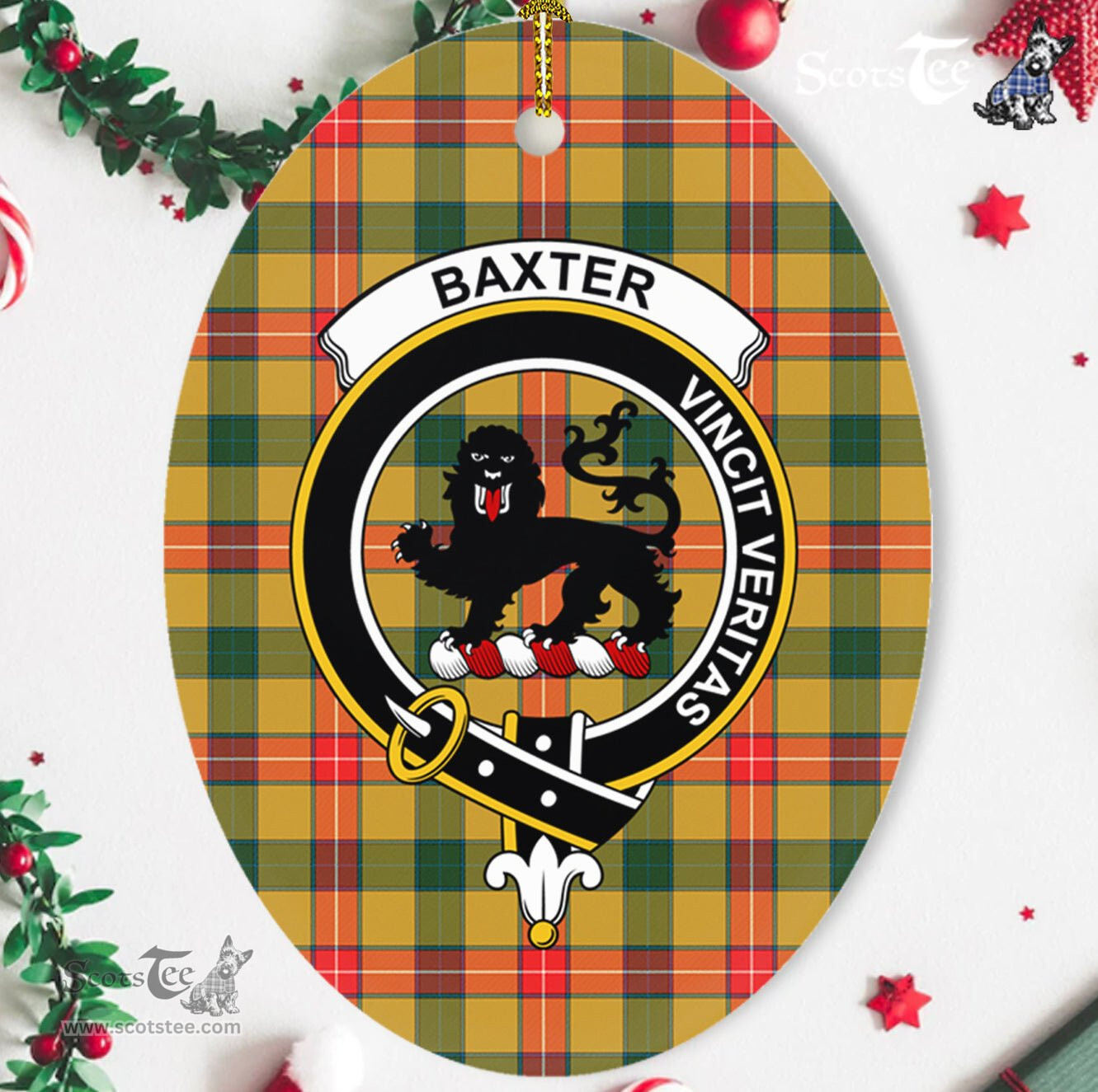 Baxter Scottish Clan Plaid Ornament Gift. Christmas Tree Ornament Baxter Clan Tartan Ornament,  ceramic ornament, personalized christmas ornaments, christmas tree ornaments, christmas door decorations, Plaid Ornament, Tartan Ceramic Ornament
