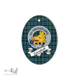 Campbell Scottish Clan Badge Plaid Ornament Gift. Christmas Tree Ornament Campbell Tartan Ornament,  ceramic ornament, personalized christmas ornaments, christmas tree ornaments, christmas door decorations, Plaid Ornament, Tartan Ceramic Ornament