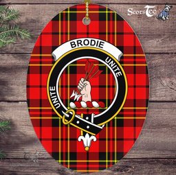Brodie Scottish Clan Plaid Ornament Gift. Christmas Tree Ornament Brodie Clan Tartan Ornament,  ceramic ornament, personalized christmas ornaments, christmas tree ornaments, christmas door decorations, Plaid Ornament, Tartan Ceramic Ornament