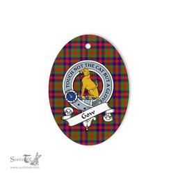 Gow McGouan Scottish Clan Badge Plaid Ornament Gift. Christmas Tree Ornament Gow McGouan Tartan Ornament,  ceramic ornament, personalized christmas ornaments, christmas tree ornaments, christmas door decorations, Plaid Ornament, Tartan Ceramic Ornament