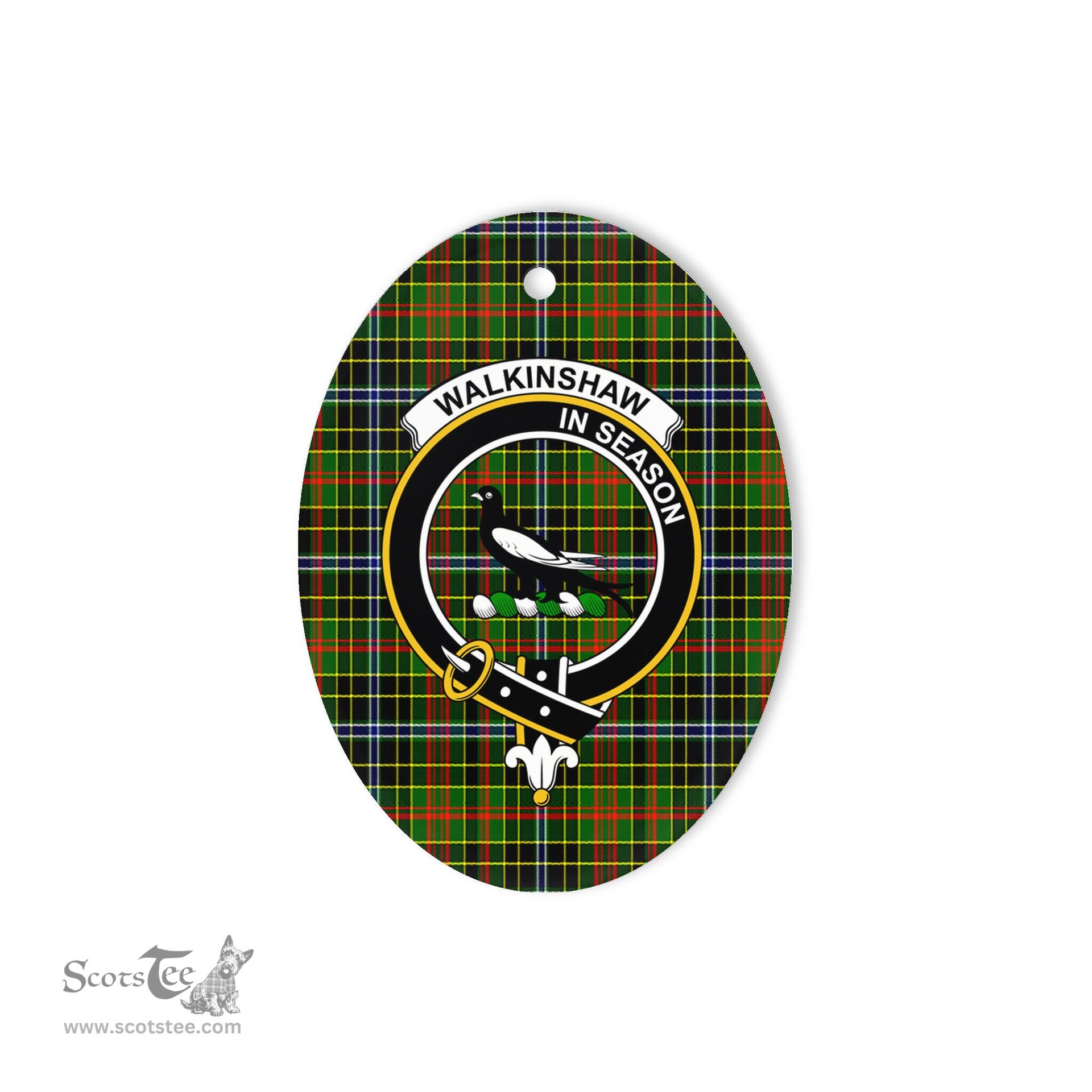 Walkinshaw Scottish Clan Plaid Ornament Gift. Christmas Tree Ornament Walkinshaw Clan Tartan Ornament,  ceramic ornament, personalized christmas ornaments, christmas tree ornaments, christmas door decorations, Plaid Ornament, Tartan Ceramic Ornament