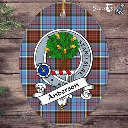 Anderson Scottish Clan Badge Plaid Ornament Gift. Christmas Tree Ornament Anderson Tartan Ornament,  ceramic ornament, personalized christmas ornaments, christmas tree ornaments, christmas door decorations, Plaid Ornament, Tartan Ceramic Ornament