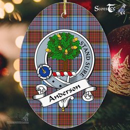 Anderson Scottish Clan Badge Plaid Ornament Gift. Christmas Tree Ornament Anderson Tartan Ornament,  ceramic ornament, personalized christmas ornaments, christmas tree ornaments, christmas door decorations, Plaid Ornament, Tartan Ceramic Ornament