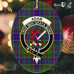 Adam Scottish Clan Plaid Ornament Gift. Christmas Tree Ornament Adam Clan Tartan Ornament,  ceramic ornament, personalized christmas ornaments, christmas tree ornaments, christmas door decorations, Plaid Ornament, Tartan Ceramic Ornament