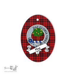 Hog Scottish Clan Badge Plaid Ornament Gift. Christmas Tree Ornament Hog Tartan Ornament,  ceramic ornament, personalized christmas ornaments, christmas tree ornaments, christmas door decorations, Plaid Ornament, Tartan Ceramic Ornament