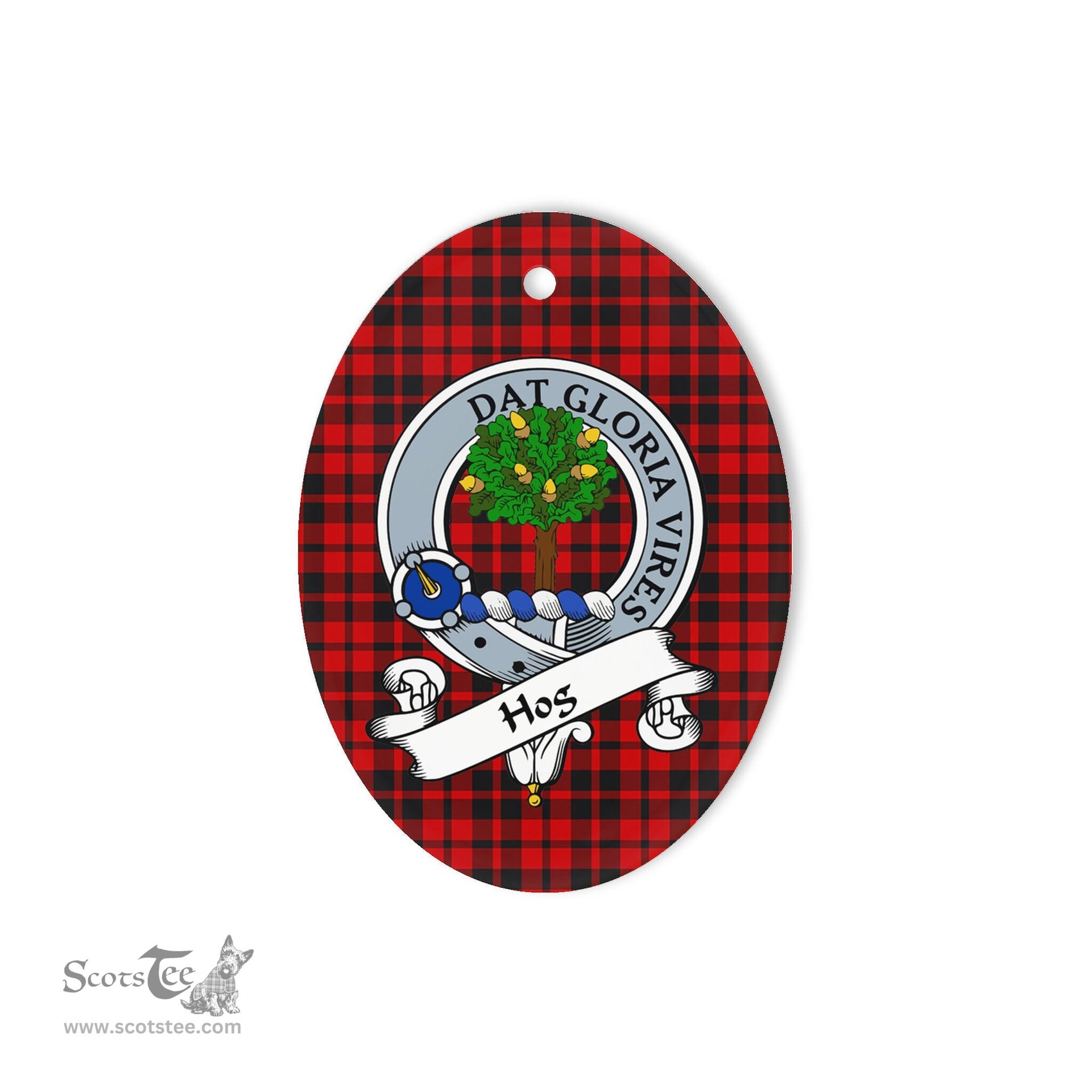 Hog Scottish Clan Badge Plaid Ornament Gift. Christmas Tree Ornament Hog Tartan Ornament,  ceramic ornament, personalized christmas ornaments, christmas tree ornaments, christmas door decorations, Plaid Ornament, Tartan Ceramic Ornament