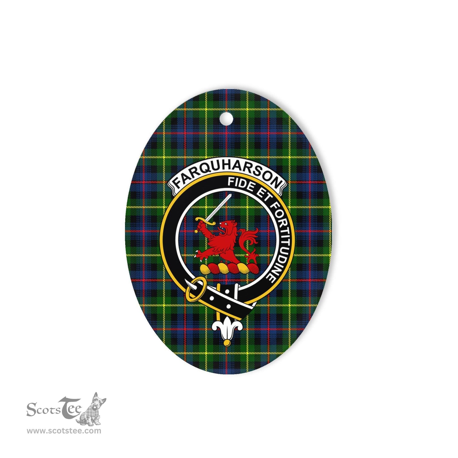 Farquharson Scottish Clan Plaid Ornament Gift. Christmas Tree Ornament Farquharson Clan Tartan Ornament,  ceramic ornament, personalized christmas ornaments, christmas tree ornaments, christmas door decorations, Plaid Ornament, Tartan Ceramic Ornament