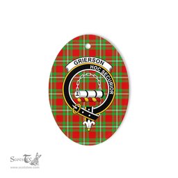 Grierson Scottish Clan Plaid Ornament Gift. Christmas Tree Ornament Grierson Clan Tartan Ornament,  ceramic ornament, personalized christmas ornaments, christmas tree ornaments, christmas door decorations, Plaid Ornament, Tartan Ceramic Ornament