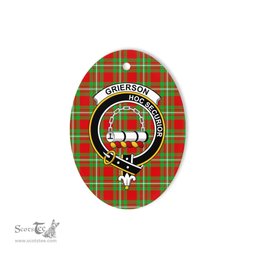 Grierson Scottish Clan Plaid Ornament Gift. Christmas Tree Ornament Grierson Clan Tartan Ornament,  ceramic ornament, personalized christmas ornaments, christmas tree ornaments, christmas door decorations, Plaid Ornament, Tartan Ceramic Ornament