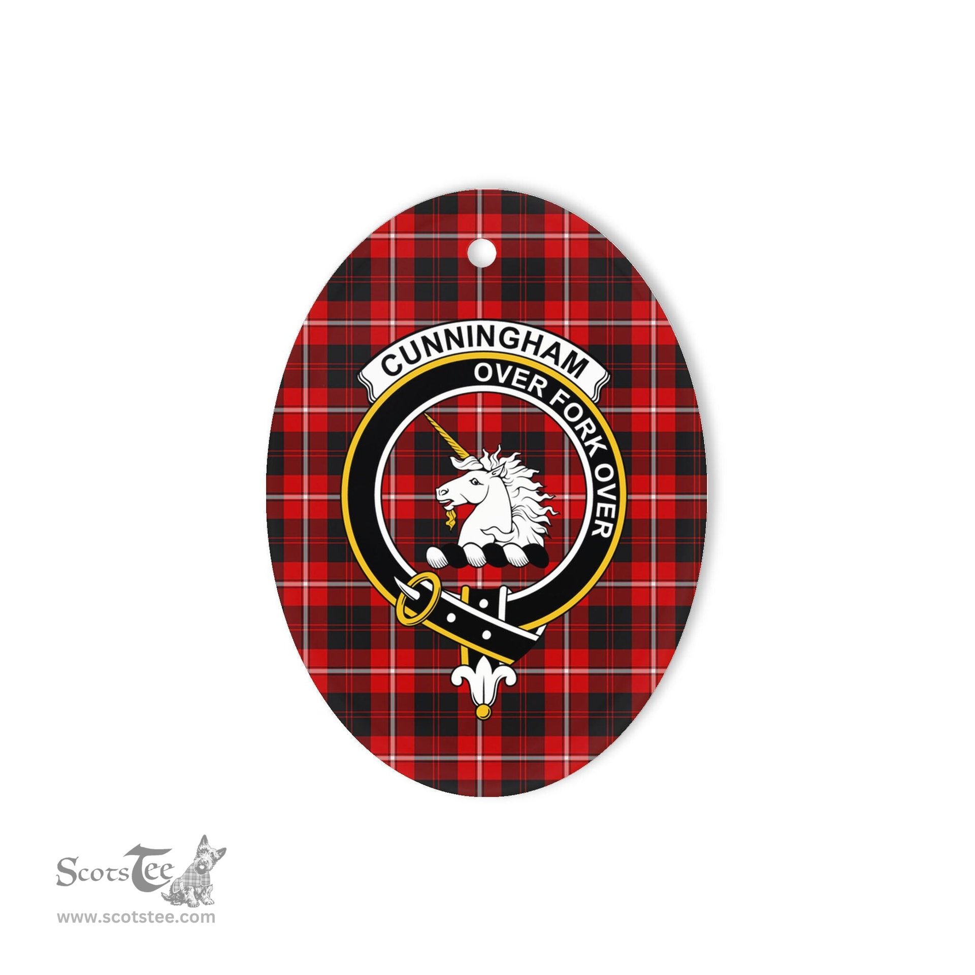 Cunningham Scottish Clan Plaid Ornament Gift. Christmas Tree Ornament Cunningham Clan Tartan Ornament,  ceramic ornament, personalized christmas ornaments, christmas tree ornaments, christmas door decorations, Plaid Ornament, Tartan Ceramic Ornament