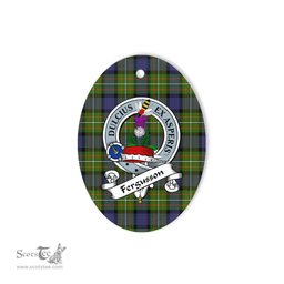 Ferguson Scottish Clan Badge Plaid Ornament Gift. Christmas Tree Ornament Ferguson Tartan Ornament,  ceramic ornament, personalized christmas ornaments, christmas tree ornaments, christmas door decorations, Plaid Ornament, Tartan Ceramic Ornament