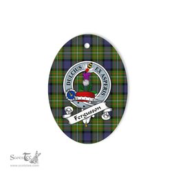 Ferguson Scottish Clan Badge Plaid Ornament Gift. Christmas Tree Ornament Ferguson Tartan Ornament,  ceramic ornament, personalized christmas ornaments, christmas tree ornaments, christmas door decorations, Plaid Ornament, Tartan Ceramic Ornament