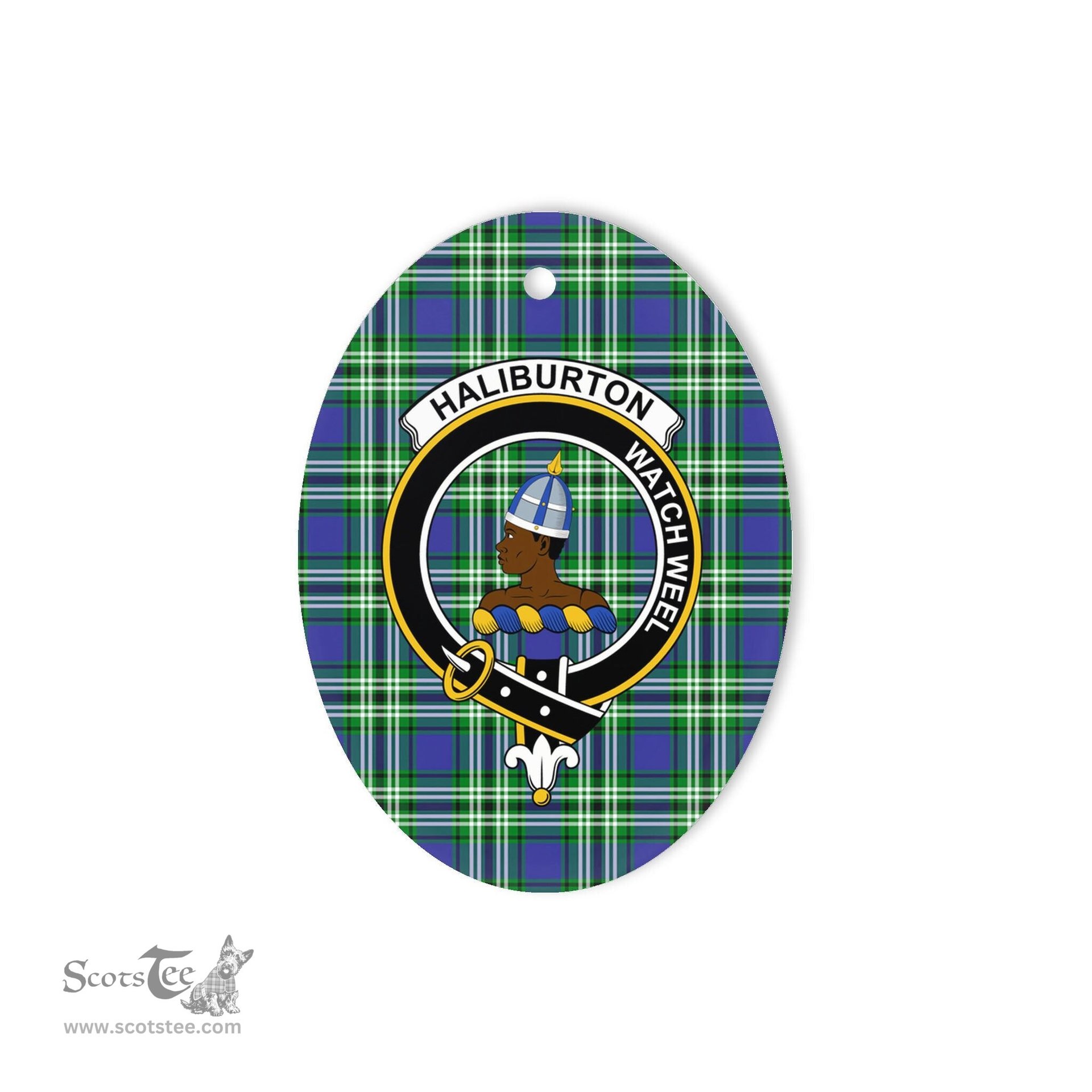 Haliburton Scottish Clan Plaid Ornament Gift. Christmas Tree Ornament Haliburton Clan Tartan Ornament,  ceramic ornament, personalized christmas ornaments, christmas tree ornaments, christmas door decorations, Plaid Ornament, Tartan Ceramic Ornament