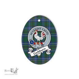 Cockburn Scottish Clan Badge Plaid Ornament Gift. Christmas Tree Ornament Cockburn Tartan Ornament,  ceramic ornament, personalized christmas ornaments, christmas tree ornaments, christmas door decorations, Plaid Ornament, Tartan Ceramic Ornament