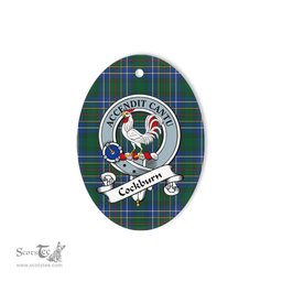 Cockburn Scottish Clan Badge Plaid Ornament Gift. Christmas Tree Ornament Cockburn Tartan Ornament,  ceramic ornament, personalized christmas ornaments, christmas tree ornaments, christmas door decorations, Plaid Ornament, Tartan Ceramic Ornament