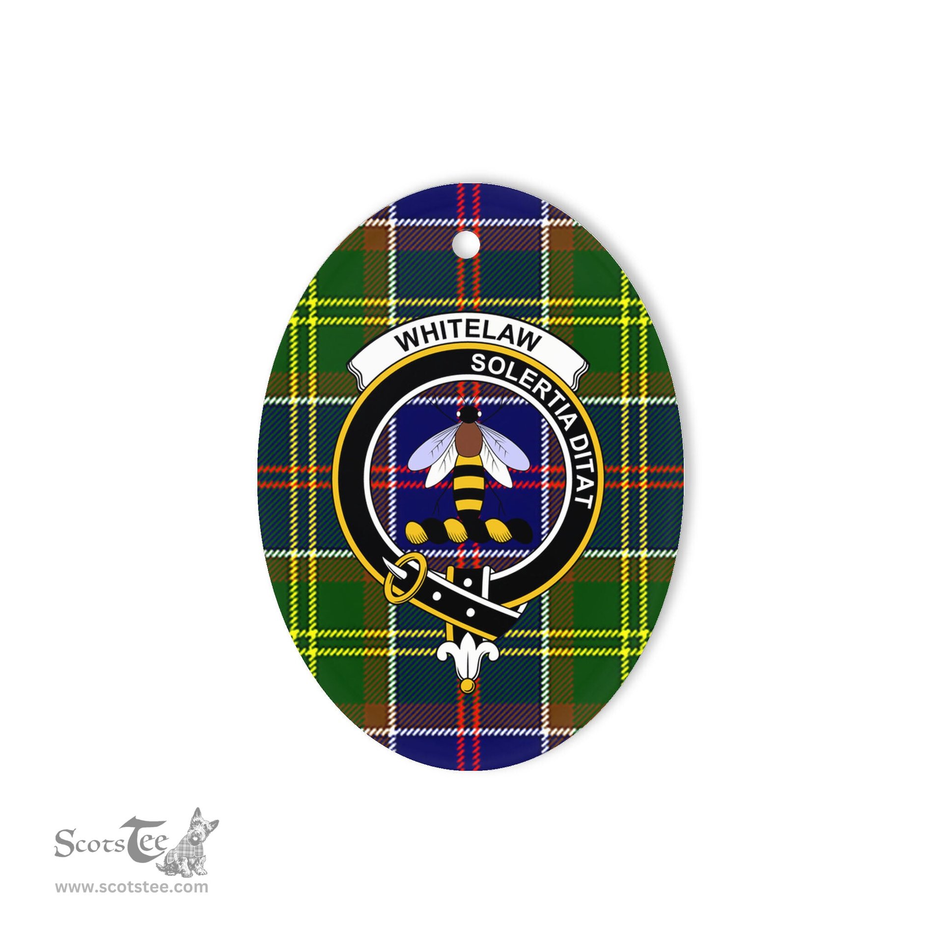 Whitelaw Scottish Clan Plaid Ornament Gift. Christmas Tree Ornament Whitelaw Clan Tartan Ornament,  ceramic ornament, personalized christmas ornaments, christmas tree ornaments, christmas door decorations, Plaid Ornament, Tartan Ceramic Ornament