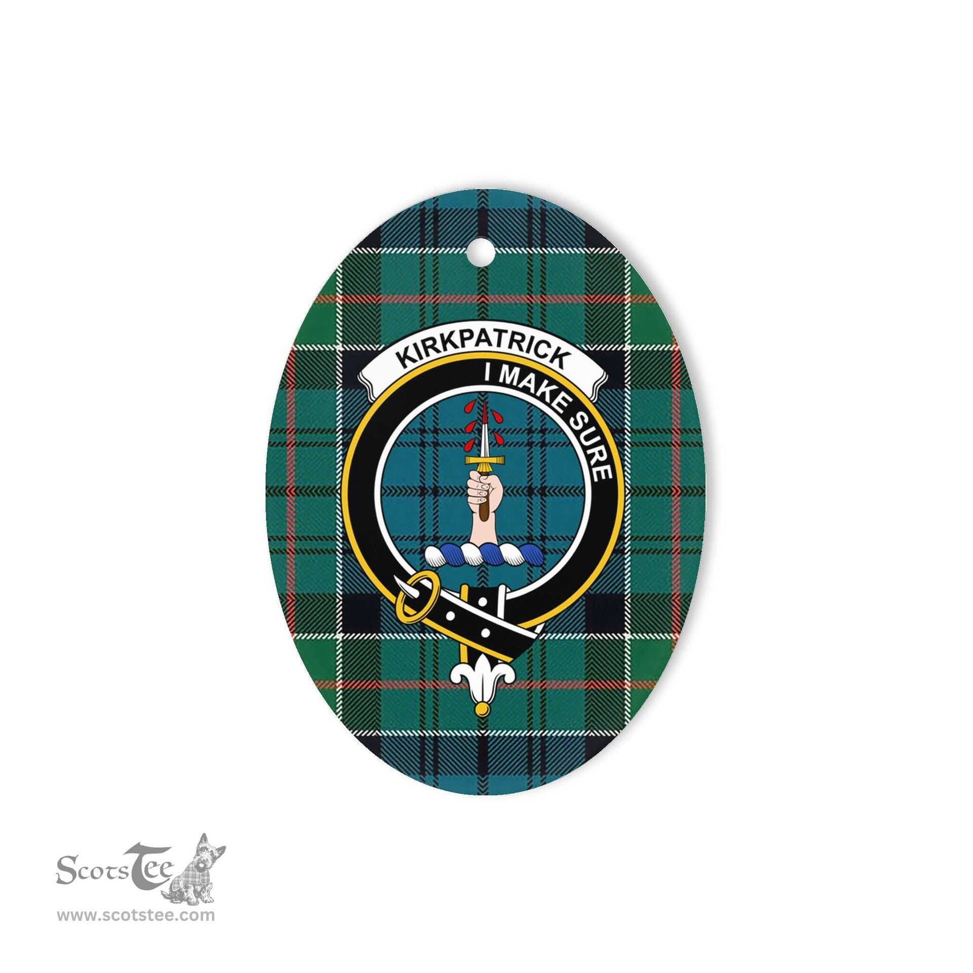 Kirkpatrick Scottish Clan Plaid Ornament Gift. Christmas Tree Ornament Kirkpatrick Clan Tartan Ornament,  ceramic ornament, personalized christmas ornaments, christmas tree ornaments, christmas door decorations, Plaid Ornament, Tartan Ceramic Ornament