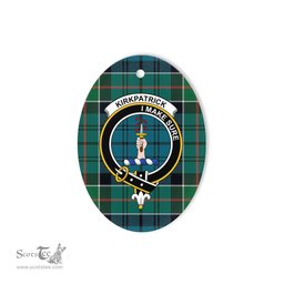 Kirkpatrick Scottish Clan Plaid Ornament Gift. Christmas Tree Ornament Kirkpatrick Clan Tartan Ornament,  ceramic ornament, personalized christmas ornaments, christmas tree ornaments, christmas door decorations, Plaid Ornament, Tartan Ceramic Ornament